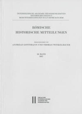 Gottsmann / Winkelbauer |  Römische Historische Mitteilungen 59/2017 | Buch |  Sack Fachmedien
