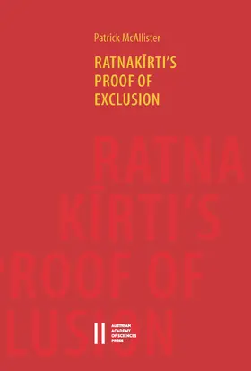 McAllister |  Ratnakirti's Proof of Exclusion | Buch |  Sack Fachmedien