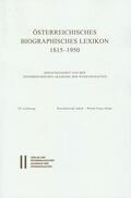 Oebl-Redaktion |  Österreichisches Biographisches Lexikon 1815-1950 / Österreichisches Biographisches Lexikon 1815-1950 , 70. Lieferung | Buch |  Sack Fachmedien