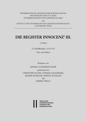 Sommerlechner | Die Register Innocenz’ III. 15. Band | Buch | 978-3-7001-8719-6 | sack.de