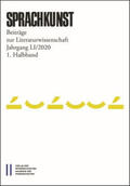  Sprachkunst. Beiträge zur Literaturwissenschaft / Sprachkunst 51/2020 1. Halbband | Buch |  Sack Fachmedien
