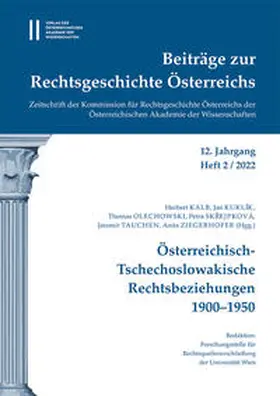 Olechowski |  Beiträge zur Rechtsgeschichte Österreichs, 12. Jahrgang, Heft 2/2022 | Buch |  Sack Fachmedien