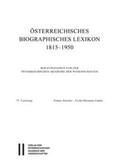 Wissenschaften |  Österreichisches Biographisches Lexikon 1815-1950 / Österreichisches Biographisches Lexikon 1815–1950 | Buch |  Sack Fachmedien