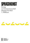 Höller / Leitgeb / Rössner |  Sprachkunst - Beiträge zur Literaturwissenschaft, Jahrgang LIV/2023, 1. Halbband | Buch |  Sack Fachmedien
