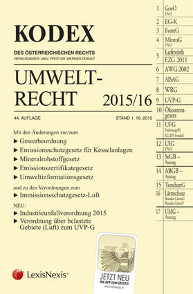 Doralt | KODEX Umweltrecht 2015/16 (f. Österreich) | Buch | sack.de