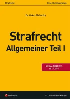 Maleczky | Strafrecht - Allgemeiner Teil I | Buch | 978-3-7007-6100-6 | www.sack.de