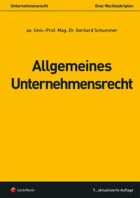 Schummer | Allgemeines Unternehmensrecht | Buch | 978-3-7007-6105-1 | sack.de