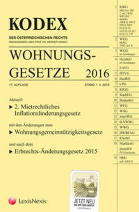 Doralt | KODEX Wohnungsgesetze 2016 | Buch | 978-3-7007-6424-3 | sack.de