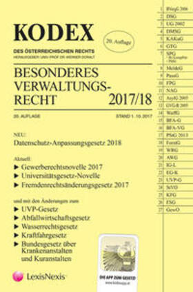 Doralt | KODEX Besonderes Verwaltungsrecht 2017/18 | Buch | 978-3-7007-6543-1 | sack.de