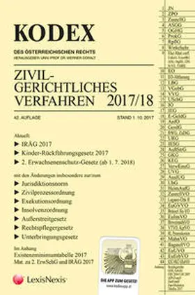 Doralt |  KODEX Zivilgerichtliches Verfahren 2017/18 | Buch |  Sack Fachmedien