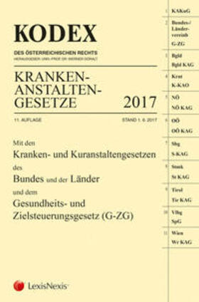 KODEX Krankenanstaltengesetze 2017 | Buch | 978-3-7007-6580-6 | sack.de