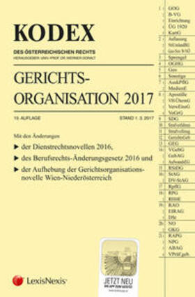 KODEX Gerichtsorganisation 2017 | Buch | 978-3-7007-6584-4 | sack.de