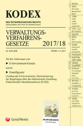Doralt |  Kodex Verwaltungsverfahrensgesetze (AVG) 2017/18 | Buch |  Sack Fachmedien