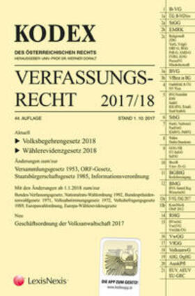 Doralt | KODEX Verfassungsrecht 2017/18 | Buch | 978-3-7007-6593-6 | sack.de