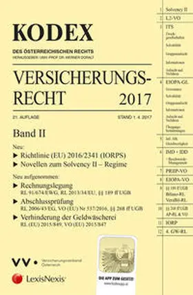 Doralt |  KODEX Versicherungsrecht Band II 2017 | Buch |  Sack Fachmedien