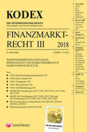 Doralt | Kodex Finanzmarktrecht Band III 2018 | Buch | 978-3-7007-6970-5 | sack.de