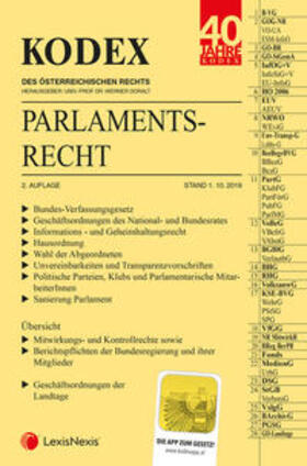 Doralt |  KODEX Parlamentsrecht 2019/20 | Buch |  Sack Fachmedien
