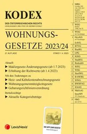 Doralt | KODEX Wohnungsgesetze 2023/24 - inkl. App | Buch | 978-3-7007-8023-6 | www.sack.de