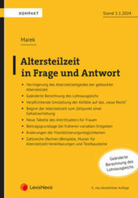 Marek | Altersteilzeit und erweiterte Altersteilzeit in Frage und Antwort | Buch | 978-3-7007-8473-9 | sack.de