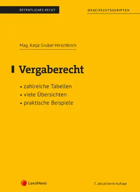 Gruber-Hirschbrich |  Vergaberecht (Skriptum) | Buch |  Sack Fachmedien