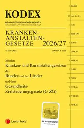  KODEX Krankenanstaltengesetze 2026/27 | Buch |  Sack Fachmedien
