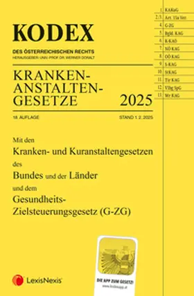 Doralt |  KODEX Krankenanstaltengesetze 2025 | Buch |  Sack Fachmedien