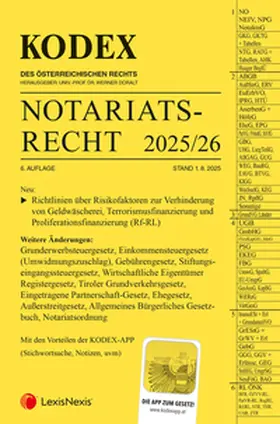 Doralt |  KODEX Notariatsrecht 2025/26 - inkl. App | Buch |  Sack Fachmedien