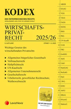Doralt |  KODEX Wirtschaftsprivatrecht 2025/26 - inkl. App | Buch |  Sack Fachmedien