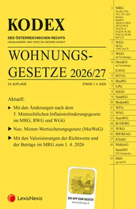 Doralt / Dokalik |  KODEX Wohnungsgesetze 2026/27 | Buch |  Sack Fachmedien