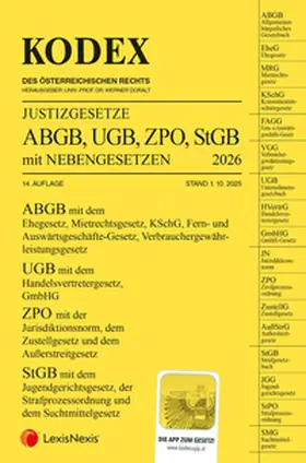 Doralt |  KODEX Justizgesetze 2026 - inkl. App | Buch |  Sack Fachmedien