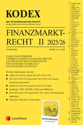Doralt |  KODEX Finanzmarktrecht Band II 2025/26 - inkl. App | Buch |  Sack Fachmedien