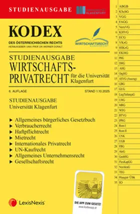Doralt |  KODEX Wirtschaftsprivatrecht Klagenfurt 2025 - inkl. App | Buch |  Sack Fachmedien