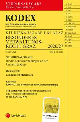 Doralt |  KODEX Besonderes Verwaltungsrecht Graz 2026/27 | Buch |  Sack Fachmedien