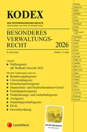 Doralt |  KODEX Besonderes Verwaltungsrecht 2026 | Buch |  Sack Fachmedien