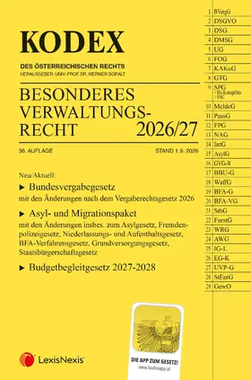 Doralt |  KODEX Besonderes Verwaltungsrecht 2026/27 | Buch |  Sack Fachmedien