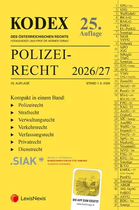  KODEX Polizeirecht 2026/27 | Buch |  Sack Fachmedien