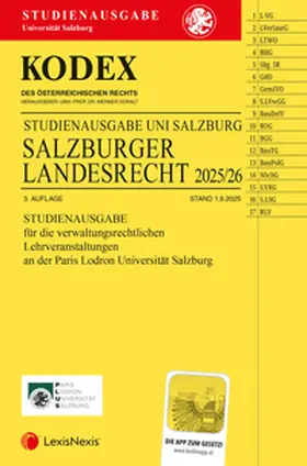 Doralt |  KODEX Salzburger Landesrecht 2025/26 - inkl. App | Buch |  Sack Fachmedien