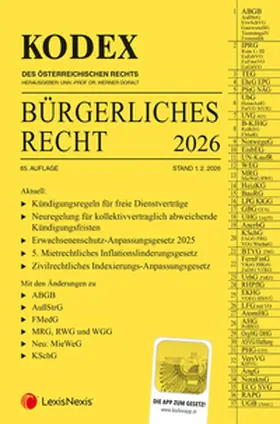 Doralt / Dokalik |  KODEX Bürgerliches Recht 2026 | Buch |  Sack Fachmedien