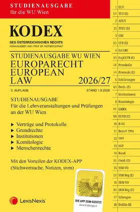 Doralt |  KODEX Europarecht / European Law für die WU Wien 2026/27 | Buch |  Sack Fachmedien