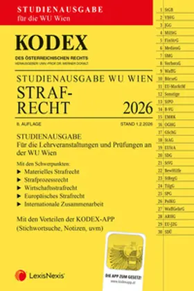 Doralt / Kert |  KODEX Strafrecht für die WU 2026 | Buch |  Sack Fachmedien