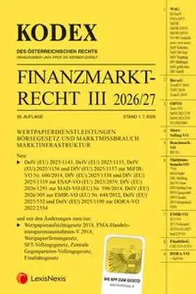 Doralt |  KODEX Finanzmarktrecht Band III 2026/27 | Buch |  Sack Fachmedien