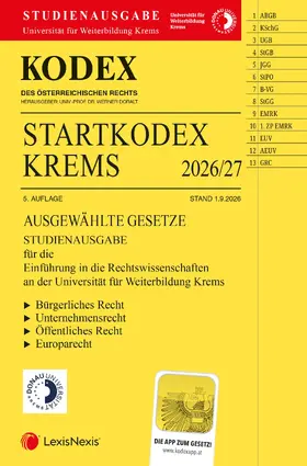 Doralt |  KODEX Startkodex Krems 2026/27 | Buch |  Sack Fachmedien