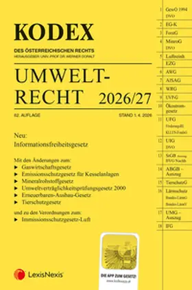 Doralt |  KODEX Umweltrecht 2026 | Buch |  Sack Fachmedien
