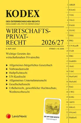Doralt |  KODEX Wirtschaftsprivatrecht 2026/27 | Buch |  Sack Fachmedien