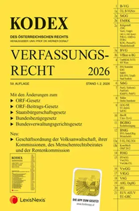 Doralt |  KODEX Verfassungsrecht 2026 | Buch |  Sack Fachmedien