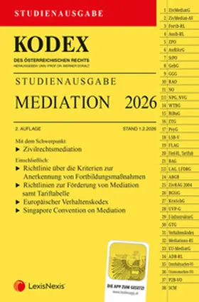 Doralt |  KODEX Mediation Studienausgabe 2026 | Buch |  Sack Fachmedien