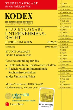 Doralt |  KODEX Unternehmensrecht Wien Juridicum 2026/27 | Buch |  Sack Fachmedien