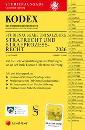 Doralt |  KODEX Strafrecht und Strafprozessrecht (Uni Sbg) 2026 | Buch |  Sack Fachmedien