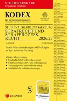Doralt | KODEX Strafrecht und Strafprozessrecht (Uni Sbg) 2026/27 | Buch | 978-3-7007-9420-2 | www.sack.de