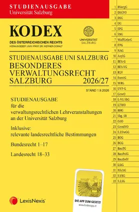 Doralt |  KODEX Besonderes Verwaltungsrecht Uni Salzburg | Buch |  Sack Fachmedien